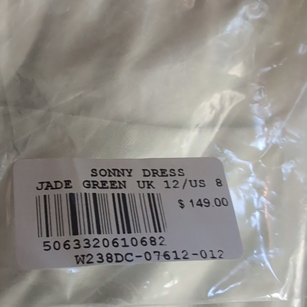 All Saints Jade Green Sonny Ruched Body-Con Cotton Dress Size 8 Nwt ❤️ - Picture 10 of 10